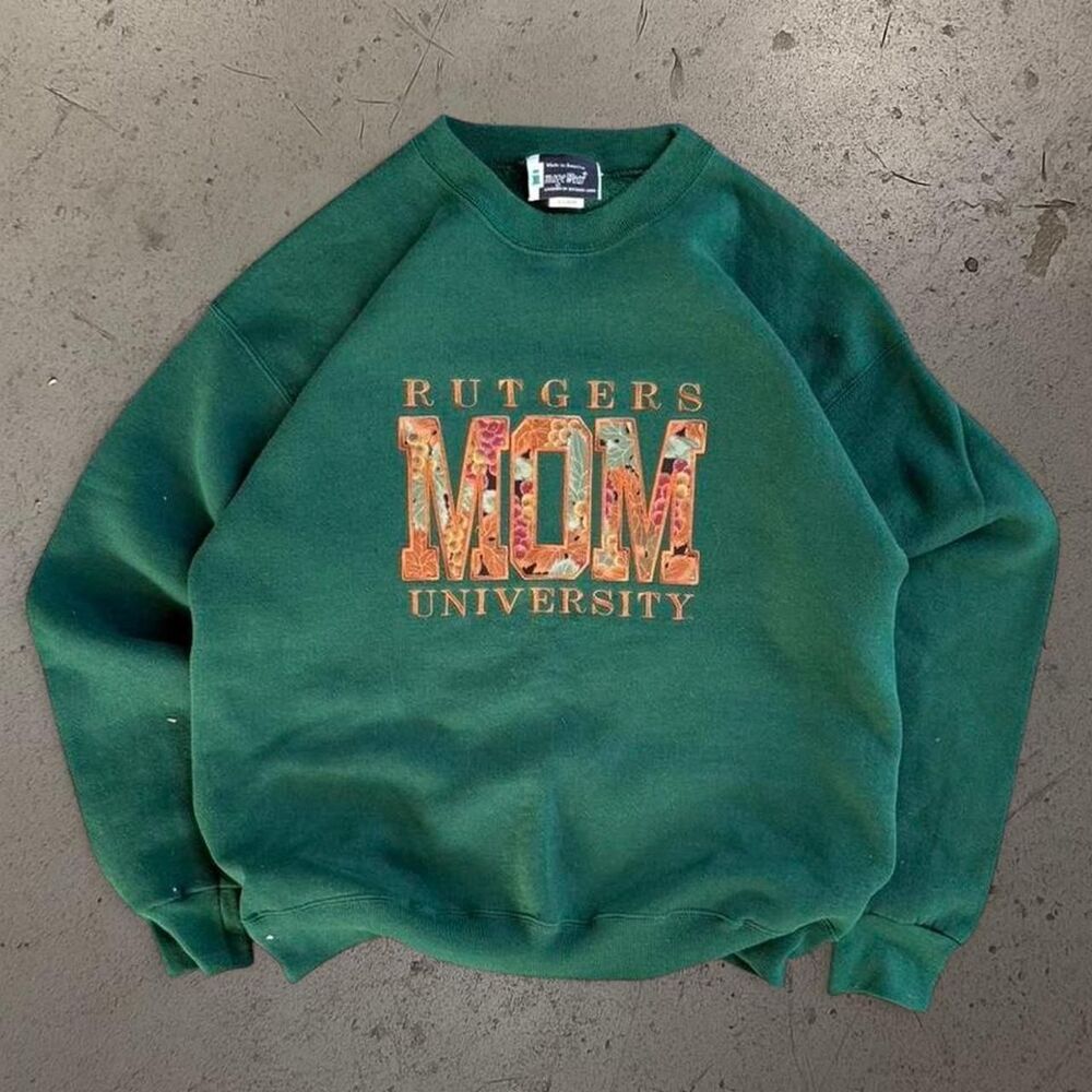 Vintage Womens Rutgers University Mom Crewneck SZ XL